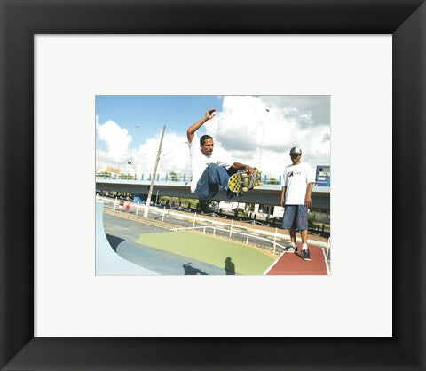 Framed Art Skate Brasil Wall Decor 18x24 Artwork