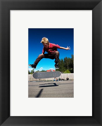 Framed Art Skateboarder Wall Decor 18x24 Artwork
