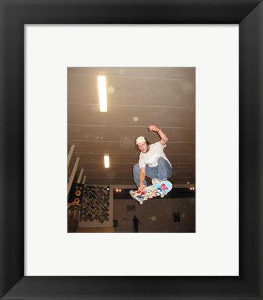 Framed Art Skateboarding Trick Indy Grab Wall Decor 18x24 Artwork