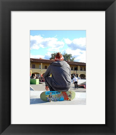 Framed Art Skater In Florence On Board Wall Decor 18x24 Artwork