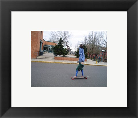 Framed Art Upsidedown Skater Wall Decor 18x24 Artwork