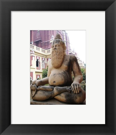 Framed Art Yogi Sculpture Wall Decor 18x24 Artwork