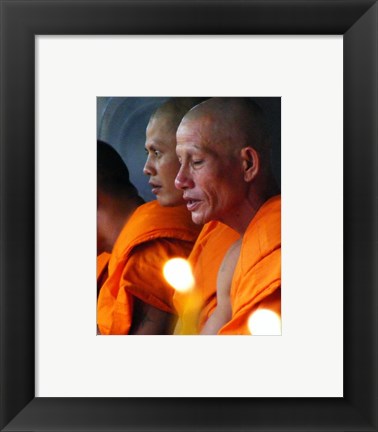 Framed Art Frame Art Buddhist Monk Meditation in Wat Khung Taphao Wall Decor 18x24 Artwork