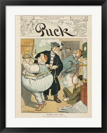 Framed Art College Days Again Framed Art for your Home Wall Decor 18x24 Artwork