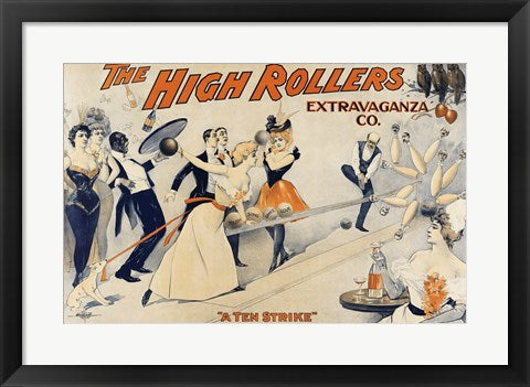 Framed Art High Rollers Extravaganza Co. Wall Decor 18x24 Artwork