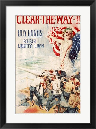 Framed Art Liberty Loan Wall Decor 18x24 Artwork