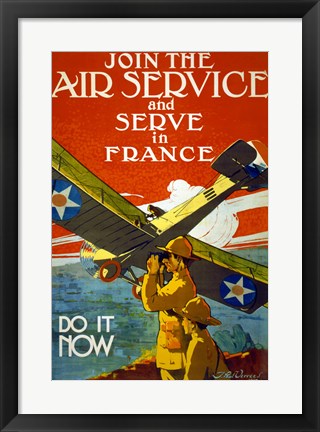 Framed Art Join the Air Service Wall Decor 18x24 Artwork