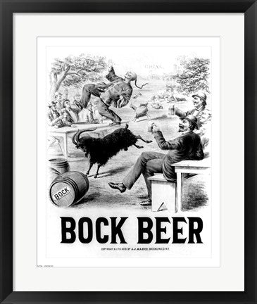 Framed Art Bock Beer celebration Framed Art for your Home Wall Decor 18x24 Artwork
