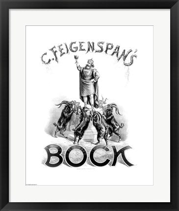 Framed Art C. Feigenspans Bock Framed Art for your Home Wall Decor 18x24 Artwork