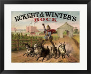 Framed Art Eckert and Winters Bock Beer Wall Decor 18x24 Artwork