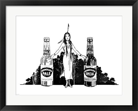 Framed Art Minniehaha Beer Wall Decor 18x24 Artwork