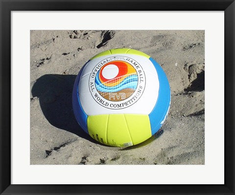 Framed Art Beach Volleyball Ball Framed Art for your Home Wall Decor 18x24 Artwork