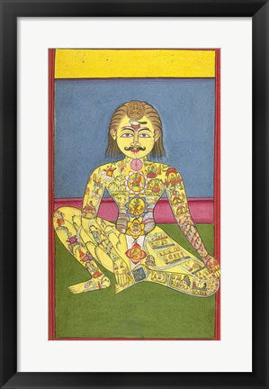 Framed Art Sapta Chakra, 1899 Wall Decor 18x24 Artwork