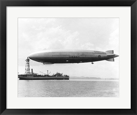 Framed Art USS Los Angeles Moored to USS Patoka, 1931 Wall Decor 18x24 Artwork