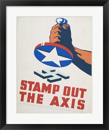 Framed Art Stamp Out the Axis Wall Decor 18x24 Artwork