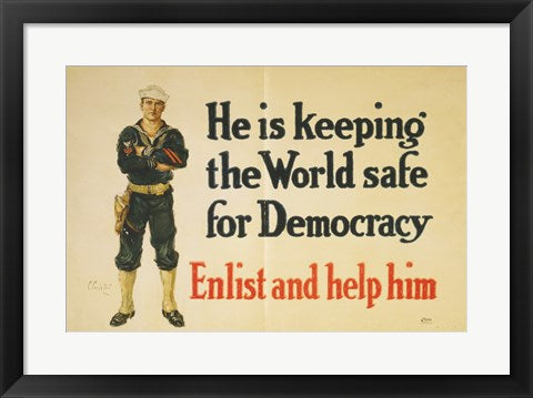 Framed Art Keeping the World Safe Wall Decor 18x24 Artwork