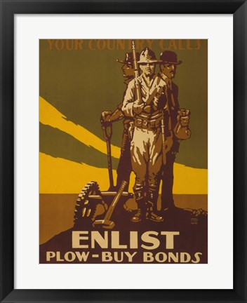 Framed Art Your Country Calls Buy Bonds Wall Decor 18x24 Artwork