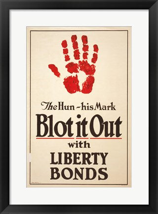 Framed Art Blot it Out with Liberty Bonds Wall Decor 18x24 Artwork