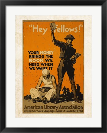 Framed Art American Library Association Wall Decor 18x24 Artwork