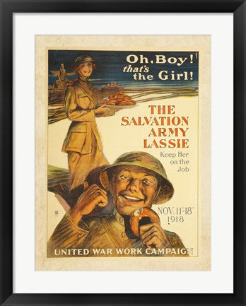 Framed Art The Salvation Army Lassie Wall Decor 18x24 Artwork