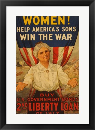 Framed Art 2nd Liberty Loan 1917 Framed Art for your Home Wall Decor 18x24 Artwork