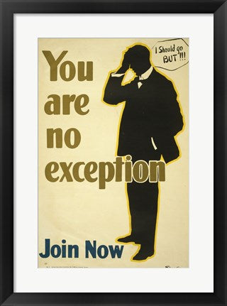 Framed Art You Are No Exception Wall Decor 18x24 Artwork