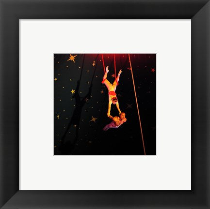 Framed Art Continental Circus Double Trapeze Act Wall Decor 18x24 Artwork