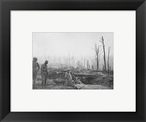 Framed Art French Trench Battle Framed Art for your Home Wall Decor 18x24 Artwork