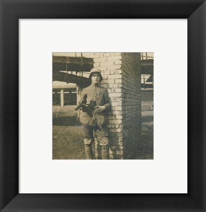 Framed Art German Trooper France 1918 Wall Decor 18x24 Artwork