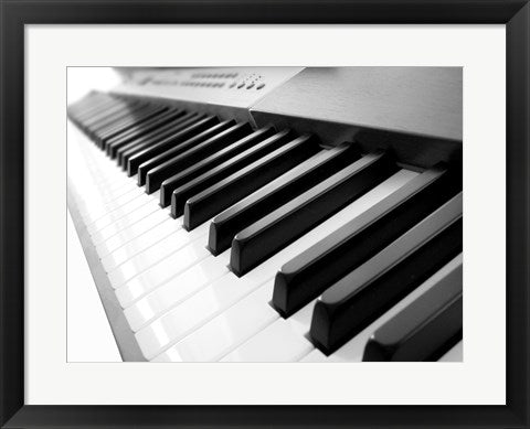 Framed Art Yamaha P120 close-up of Piano Keys Wall Decor 18x24 Artwork