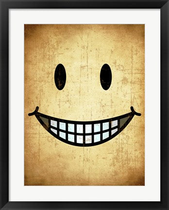 Framed Art Hang up a Smile (sepia) Wall Decor 18x24 Artwork