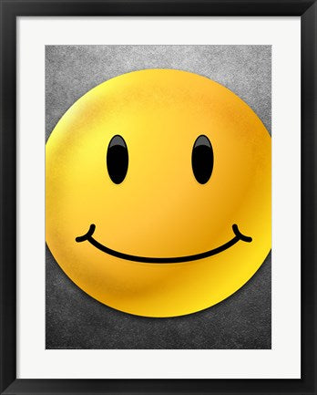 Framed Art Smiley Face Wall Decor 18x24 Artwork