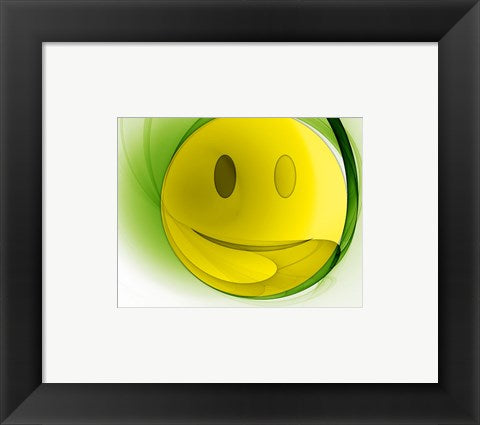 Framed Art Happy Face Orb Wall Decor 18x24 Artwork
