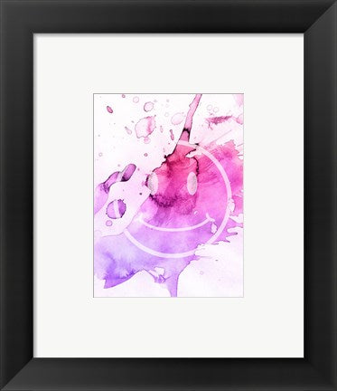 Framed Art Splattered Smile Wall Decor 18x24 Artwork