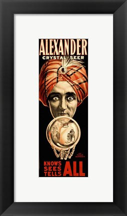 Framed Art Poster of Alexander Crystal Seer Wall Decor 18x24 Artwork