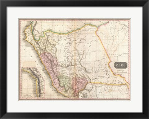 1818 Pinkerton Map of Peru