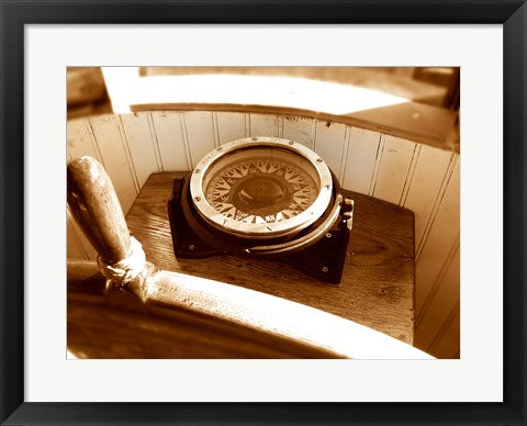 Framed Art Classic Nautical Compass Wall Decor 18x24 Artwork