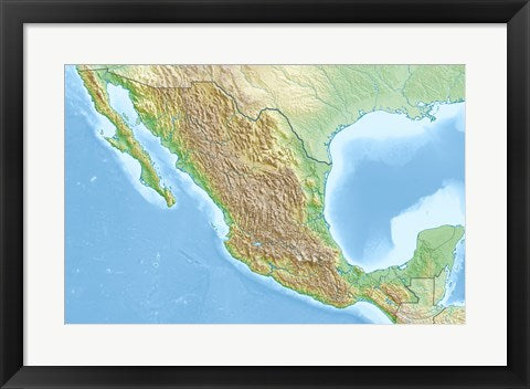 Mexico Relief Location Map