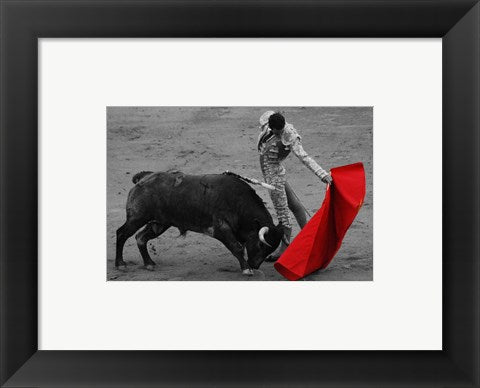 Framed Art Red Matador II Wall Decor 18x24 Artwork