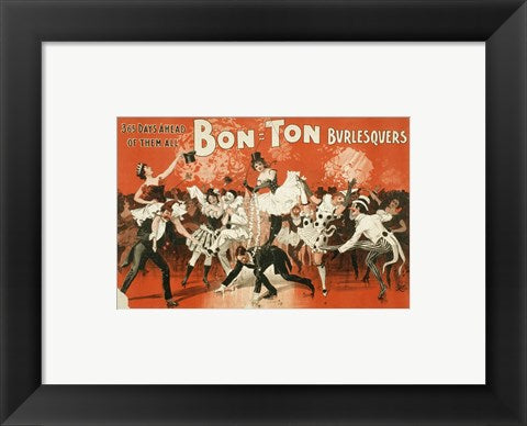 Framed Art Bon-Ton Burlesquers Framed Art for your Home Wall Decor 18x24 Artwork