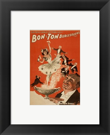 Framed Art Bon-Ton Burlesquers With Server Wall Decor 18x24 Artwork