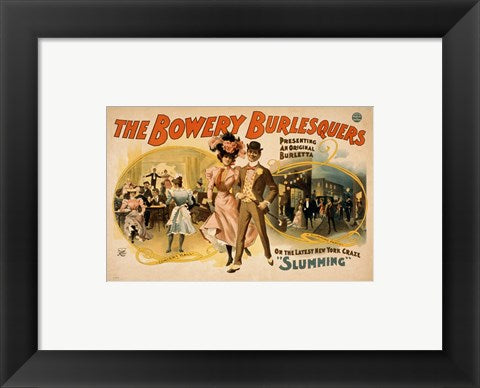 Framed Art The Bowery Burlesquers Wall Decor 18x24 Artwork