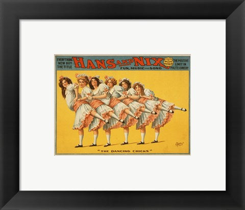 Framed Art Hans and Nix - Fun, Music and Song Wall Decor 18x24 Artwork