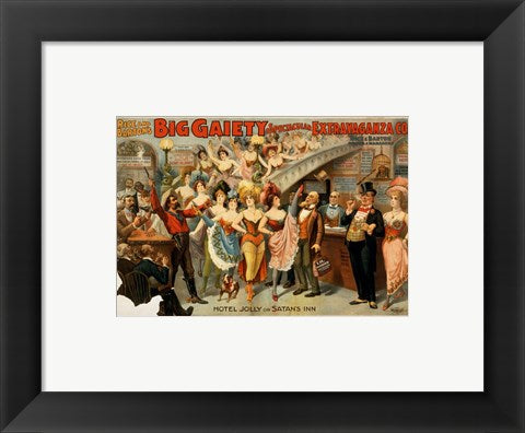 Framed Art Frame Art Big Gaiety's Spectacular Extravaganza Co. Wall Decor 18x24 Artwork