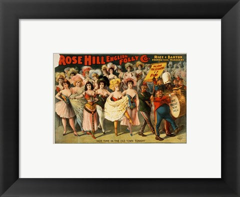 Framed Art Rose Hill English Folly Hot Time in the Old Town Tonight Wall Decor 18x24 Artwork