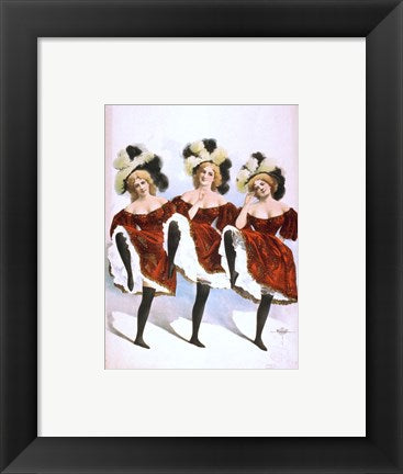 Framed Art Can-Can Dancers Framed Art for your Home Wall Decor 18x24 Artwork
