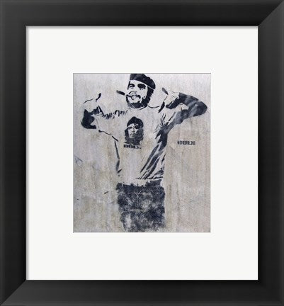 Framed Art Che and Fidel, Norway by Banksy Wall Decor 18x24 Artwork