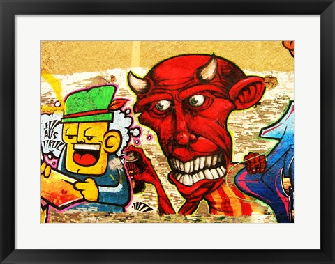 Framed Art Graffiti Wall Decor 18x24 Artwork