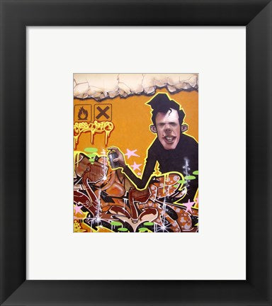 Framed Art Graffiti Portrait Wall Decor 18x24 Artwork