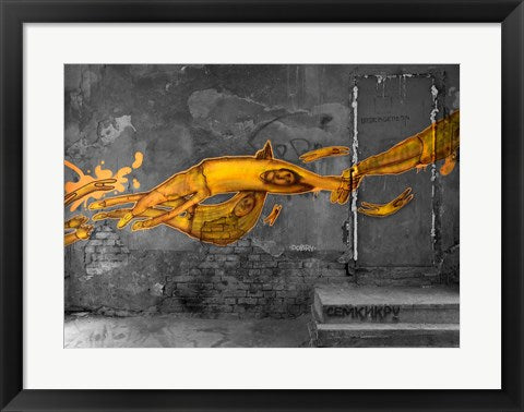 Framed Art Graffiti in Russia Wall Decor 18x24 Artwork